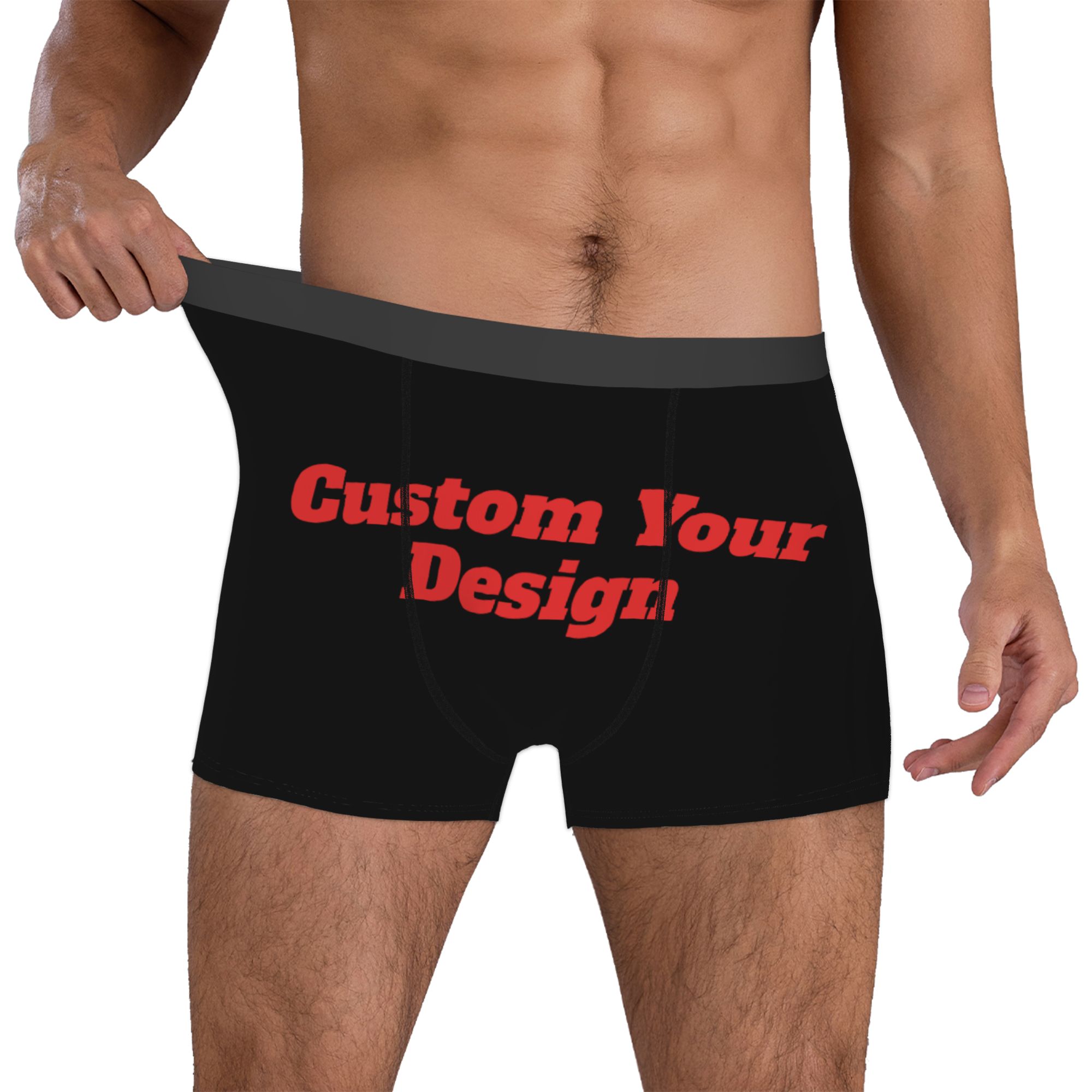 Boyshort Underwear - กางเกงบ็อกเซอร์ชายพิมพ์ลายตามสั่ง พร้อมใส่รูปภาพ โลโก้ ข้อความ ผ้าเนื้อนุ่ม