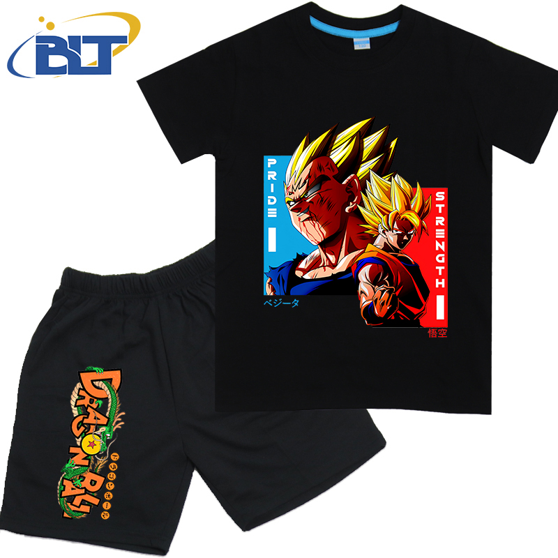 Boyshort Underwear - Dragon Ball Son Goku อะนิเมะเสื้อยืดชุดเด็กผ้าฝ้ายแขนสั้นกางเกงขาสั้น 2