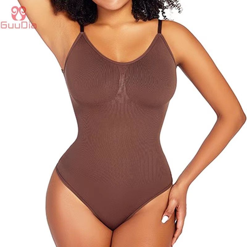 Shapewear Bodysuit Firm - GUUDIA ชุดบอดี้สูทสแปนเด็กซ์ Thong String Shapewear การบีบอัด