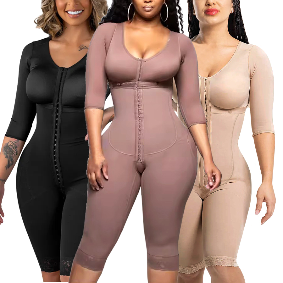 Shapewear Bodysuit Firm - Full Body โคลอมเบีย Girdles Shaper การบีบอัดสูงชุดบอดี้สูทหลังผ่าตัดหลังคลอด