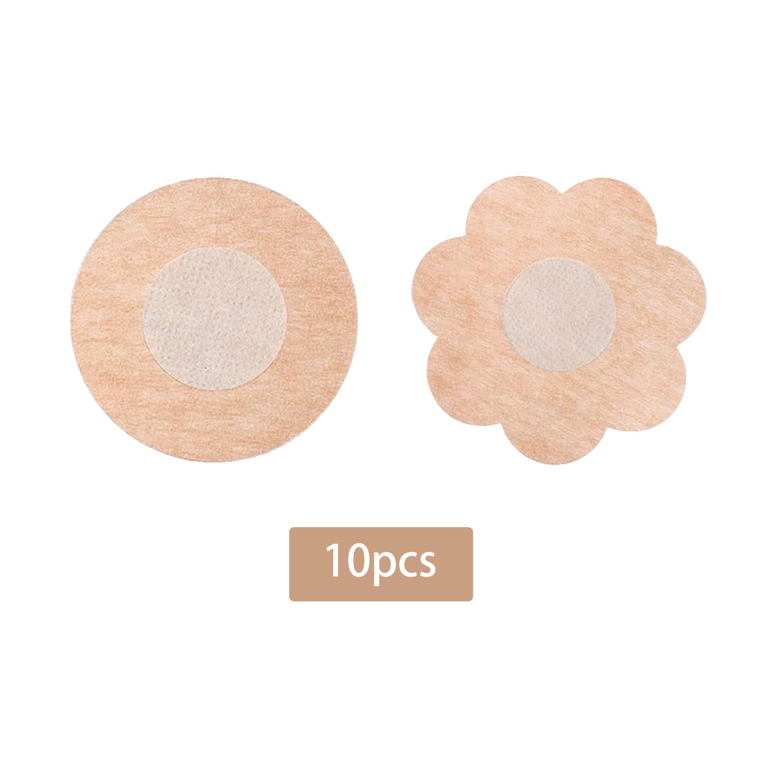 Nipple Cover Pasties - แผ่นปิดจุกนมแบบดอกไม้ 10 ชิ้น แบบใส มองไม่เห็น ใช้แล้วทิ้ง