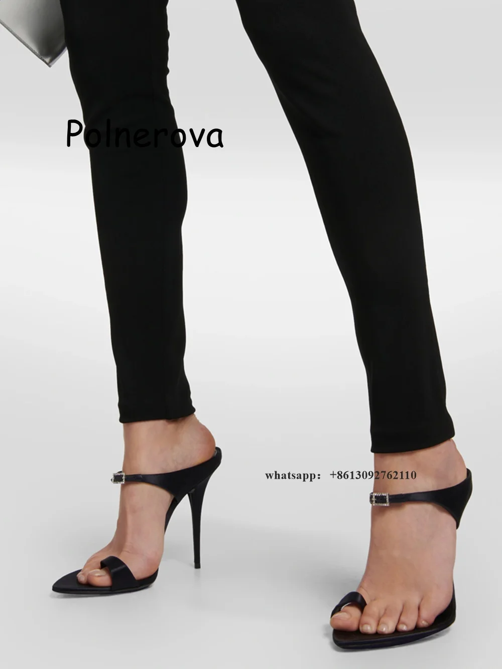 Slip Dress Satin - รองเท้าส้นสูงผู้หญิงรองเท้าแตะเปิดปลายเท้าฟลิปฟลอปบาง, รองเท้าผู้หญิงเดรสเซ็กซี่ลำลองฤดูร้อนรองเท้าผ้าซาตินสไตล์สังคม