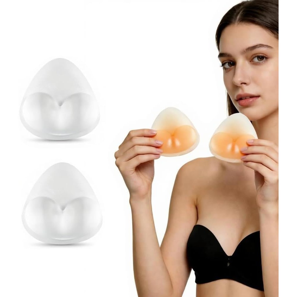 Push Up Bra Padded - แผ่นซิลิโคนเสริมหน้าอก รูปทรงสามเหลี่ยม กันน้ำ สำหรับชุดว่ายน้ำและบิกินี่ สวมใส่สบายตลอดวัน 1