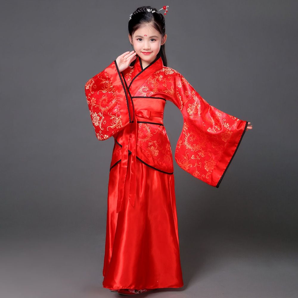 ชุดฮั่นฝูเด็ก ลายพิมพ์ผ้าไหมสไ - Robe Silk Women บทวิจารณ์และราคา