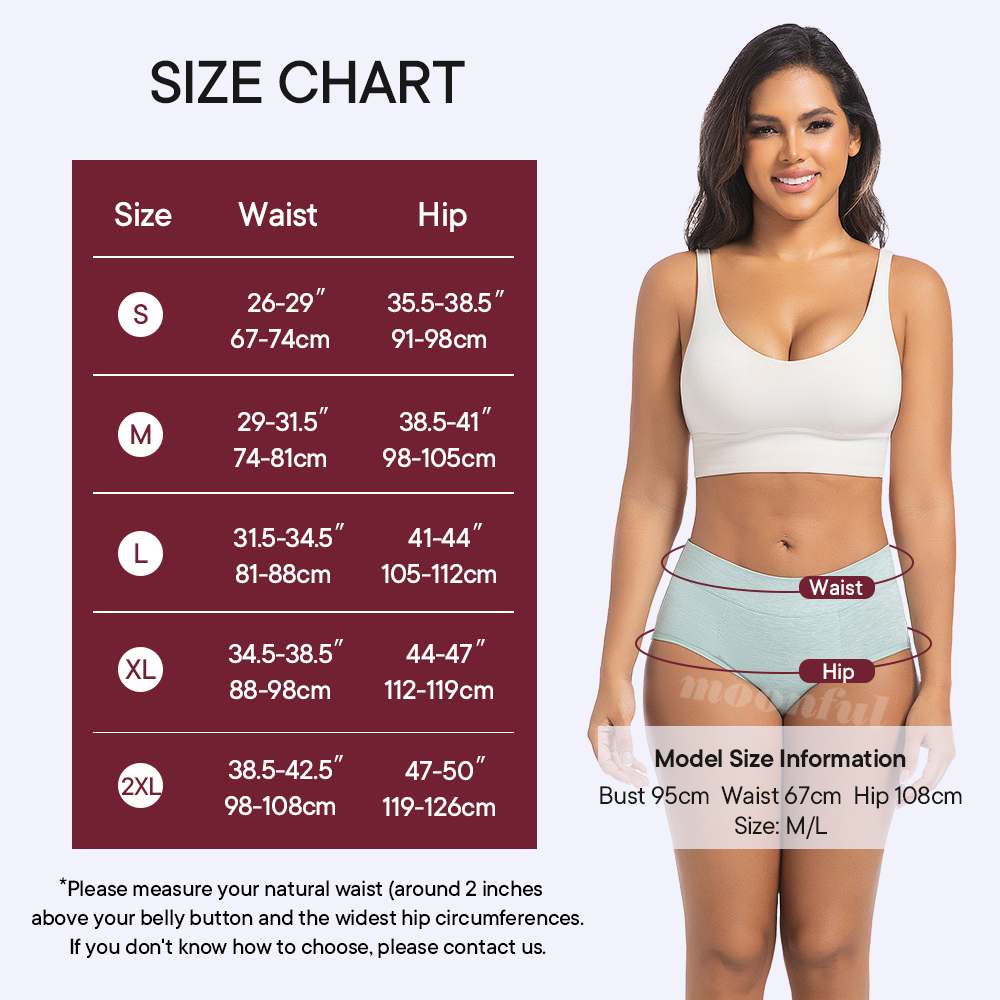 กางเกงในประจำเดือนสำหรับผู้หญิ - Period Panty Absorbent บทวิจารณ์และราคา