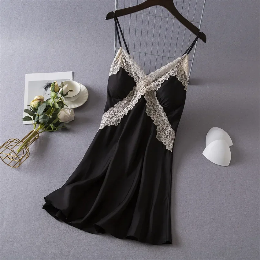 ชุดนอนเซ็กซี่ผ้าซาตินสำหรับผู้ - Babydoll Chemise Night บทวิจารณ์และราคา