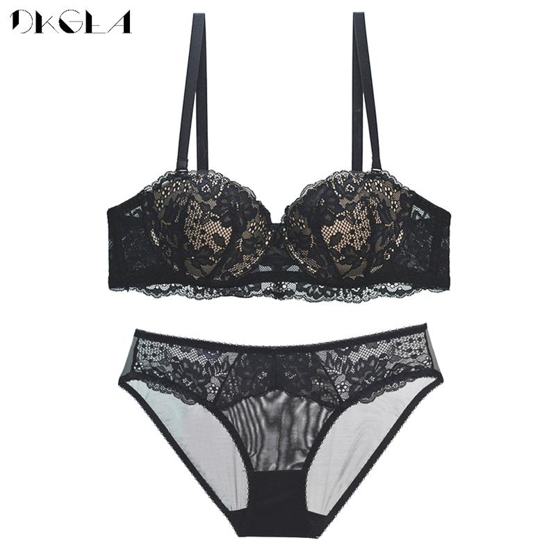 ใหม่ลูกไม้ชุดชั้นในขนาดเซ็ตชุด - Push Up Bra Padded บทวิจารณ์และราคา