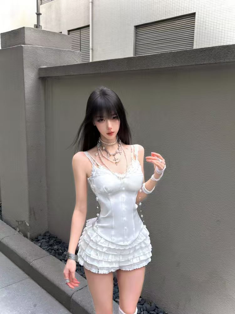 ชุดเซ็ต 2 ชิ้น เสื้อครอปสายเดี - Cami Top Lace บทวิจารณ์และราคา
