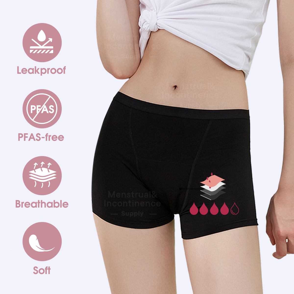 กางเกงในใยไผ่สำหรับผู้หญิง ป้อ - Boyshort Underwear บทวิจารณ์และราคา